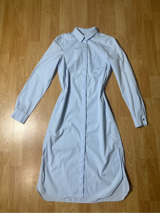 H&M Dresses & Skirts - H&M Women’s Light Blue Long Sleeve Cotton Shirt Dress - Size 2